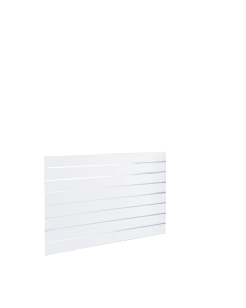 Rillepanel - 120 x 80 cm. - hvit - 10 cm. 1  stk. - Supersett, let tekstur