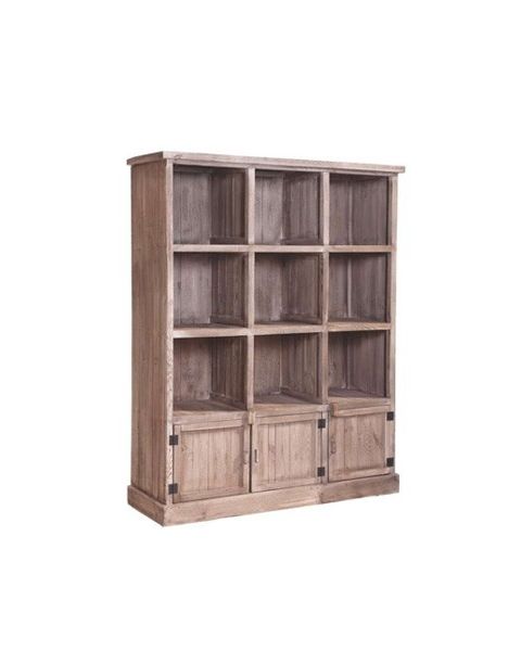 Reol m/ 9 rom + 3 skaper - Heritage. B119 x D39 x H150 cm