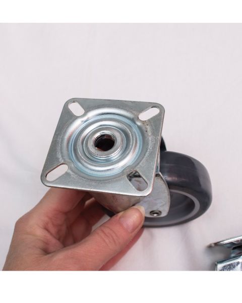 Pladehjul - 75 mm. sett uden bremse