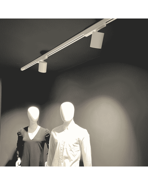 Pallesen 19 spot t/ 3-faset skinne, inkl. LED-lyskilde, 30W, 45ø, K3000, H11,5 cm, 9,5, hvit