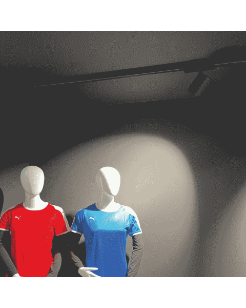 Pallesen 19 spot t/ 3-faset skinne, inkl. LED-lyskilde, 30W, 45ø, K3000, H11,5 cm, 9,5, sort