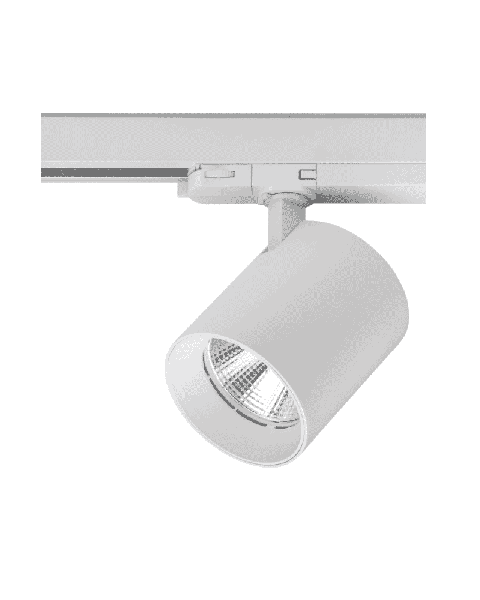 Pallesen 19 spot t/ 3-faset skinne, inkl. LED-lyskilde, 30W, 45ø, K3000, H11,5 cm, 9,5, hvit