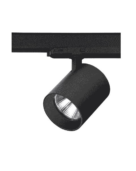 Pallesen 19 spot t/ 3-faset skinne, inkl. LED-lyskilde, 30W, 45ø, K3000, H11,5 cm, 9,5, sort