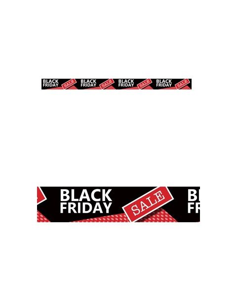 Vinduesstreamer m/ BLACK FRIDAY - 8,5 x 120 cm, selvklebende bagside