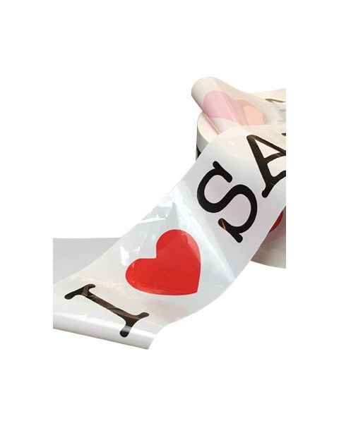 Avsperringsbånd - I LOVE SALE - 250 mtr.
