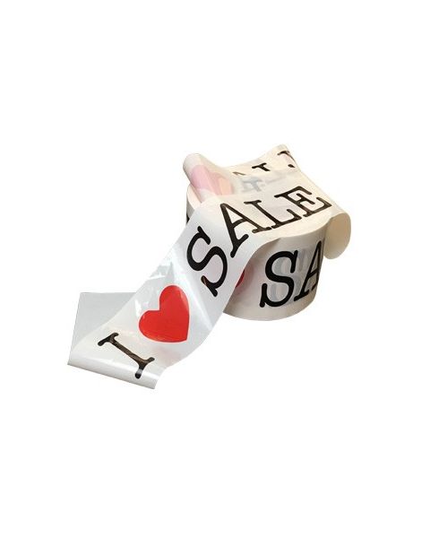 Avsperringsbånd - I LOVE SALE - 250 mtr.