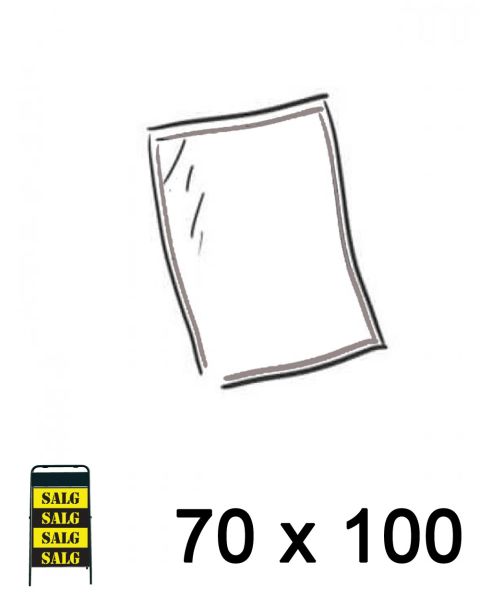 Tilbehør - Plast-plate m/magnetbånd 70 x 100 cm