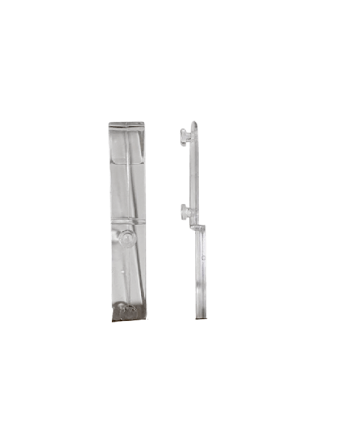 Opphengsbeslag, til brosjyreholder, på gitre, akryl