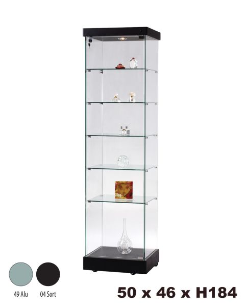 Vitrine - Toscana 1 - høy model. 50 x 46 x H 184 cm.