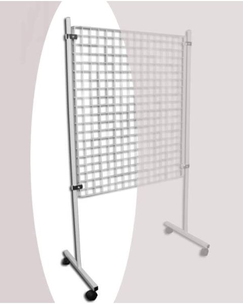 Gitter tilbehør - stell med fot og nylon hjul. Hvit