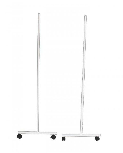 Gitter tilbehør - stell med fot og nylon hjul. Hvit