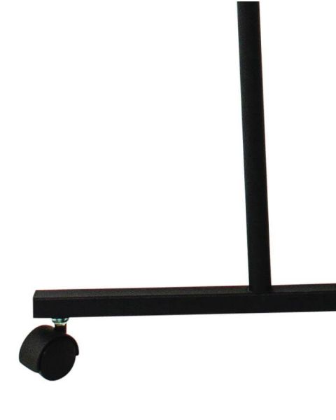 Gitter tilbehør - stell med fot og nylon hjul.Sort