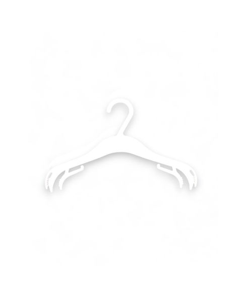 Discounthenger - barn. B 28 cm. Hvit *TILBUDSVARE*