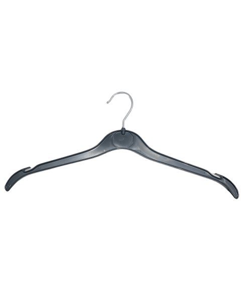 Plasthenge, voksen, formpresset, med hakk og uten stang, sort, 41 cm. Discount.