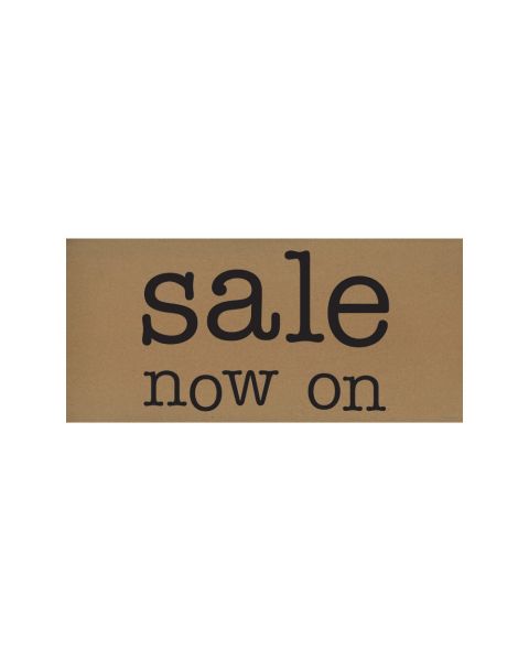 Plakat. Sale now on, brun kraft, 64 x H30
