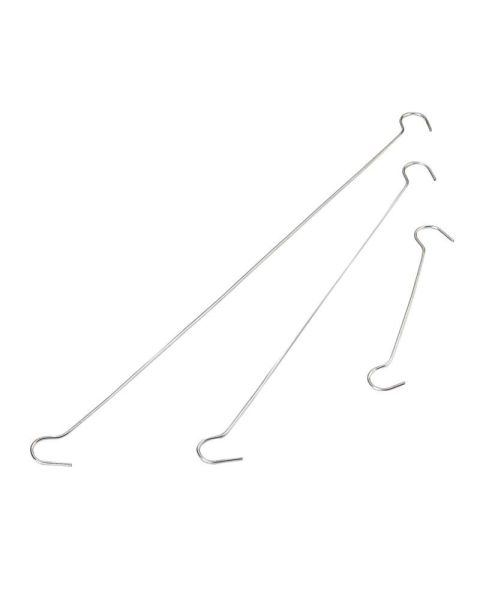 Dobbelt opphengskrok, t/deko, pk. m/4 stk., galv.