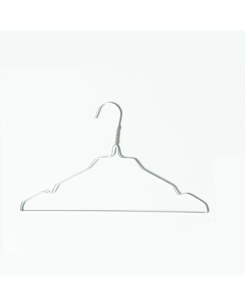 Renserihenger - 33 cm ( Barn ) - 500 stk - Med hakk. Hvit *TILBUDSVARE*