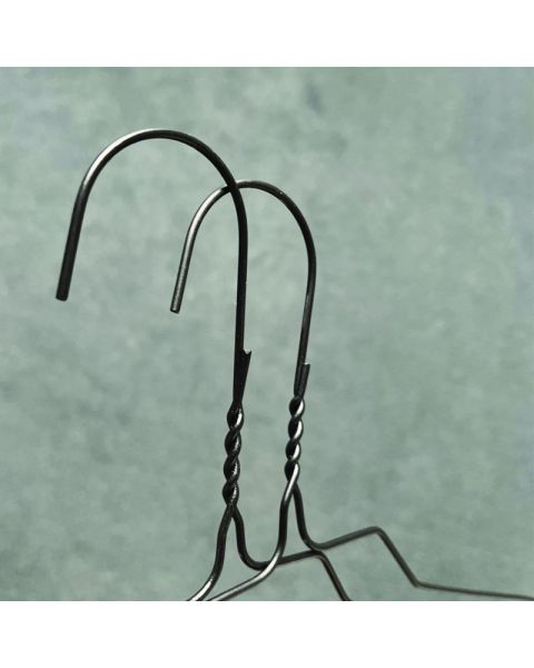 Renserikleshenger m/hakk - 40 cm - 500 stk - Med hakk. Sort *TILBUDSVARE*