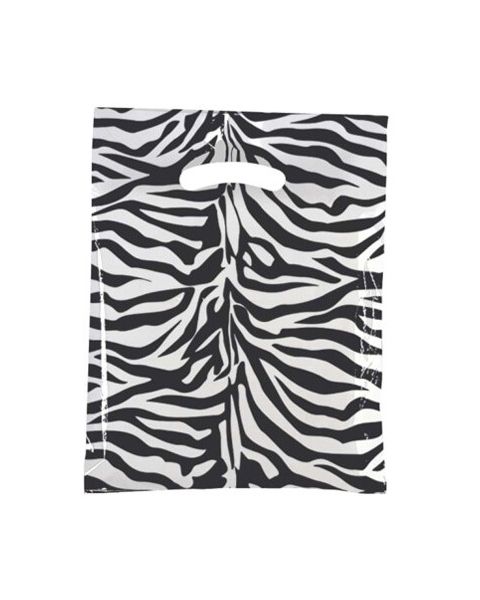 Plastposer m/ trykk - Leopard eller Zebra - mellom 39 x H 45 cm. 100 stk. Velg trykk