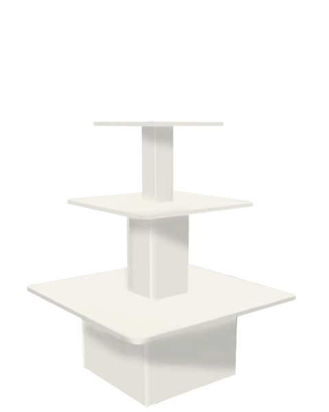 Pyramide H 120 - Firkantet. 3 plateauer. Hvit eller Ahorn