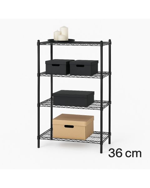 Reol - Sort (B 91 x D 36 x H 160 cm.) - TUBO