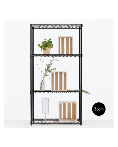 Reol - TUBO (B 91 x D 36 x H 220 cm.) - Sort, let blank