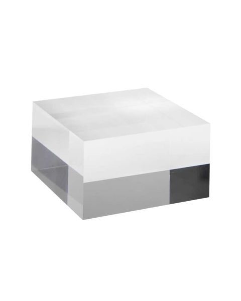 Displayblok, klar akryl, 7,5 x 7,5 x H4 cm