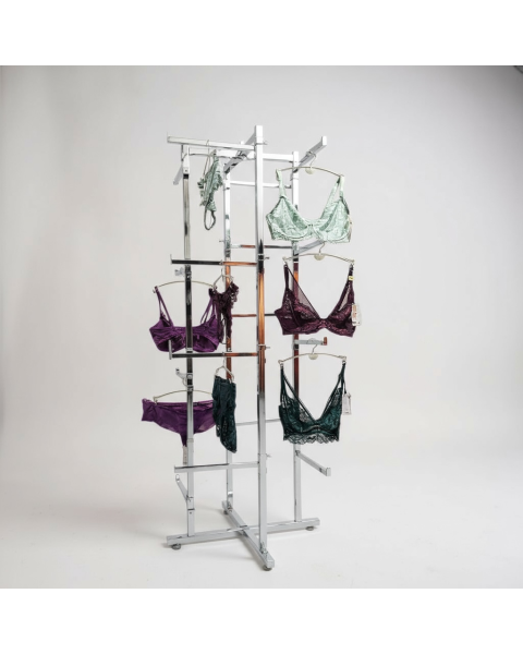 Gulvstativ m/ 16 armer 30,5, krom, 70 x 70 x H150 cm