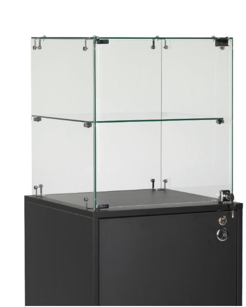 Vitrine m/ skap H 148 cm.  - Slimline. Vitrineskap