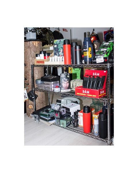 Reol - TUBO (B 122 x D 46 x H 90 cm.) - Krom. 3 hylle.