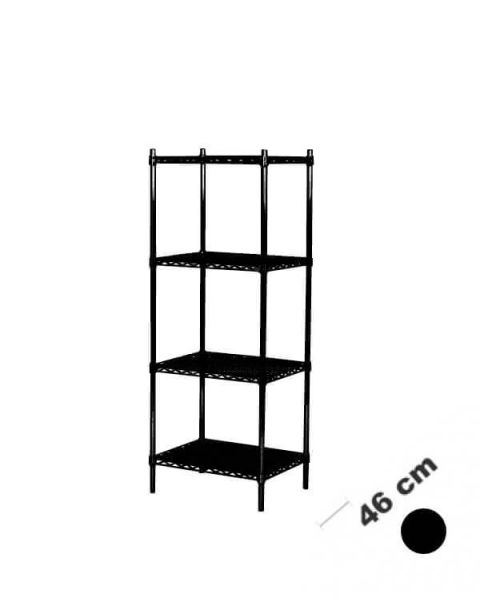 Reol - TUBO (B 61 x D 46 x H 160 cm.) - Sort. 4 hylle