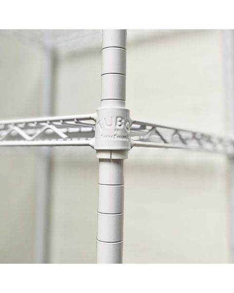 Reol - TUBO (B 91 x D 46 x H 220 cm.) - Hvit glans. 5 hylle