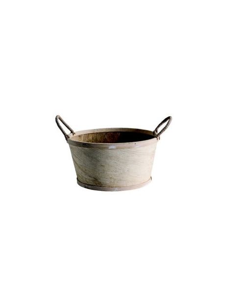 Gavekurve - Rund trekurv, med 2 dekorative håndtak, Ø23 cm, H12 cm