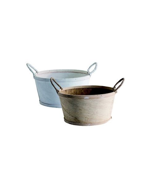 Gavekurve - Rund trekurv, med 2 dekorative håndtak, Ø23 cm, H12 cm