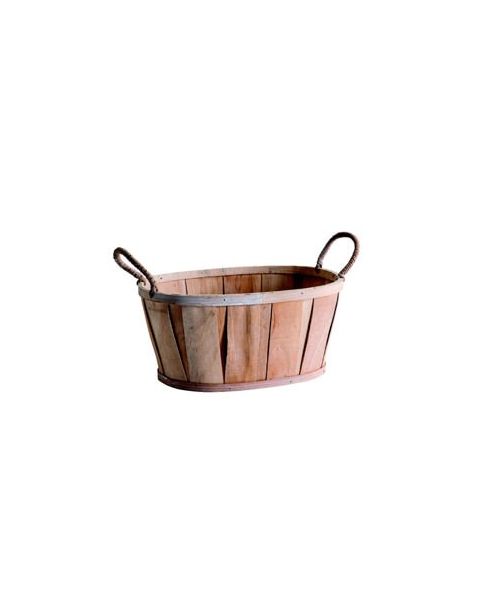 Gavekurve - Oval trekurv, med 2 dekorative håndtak, 25 cm, H12 cm