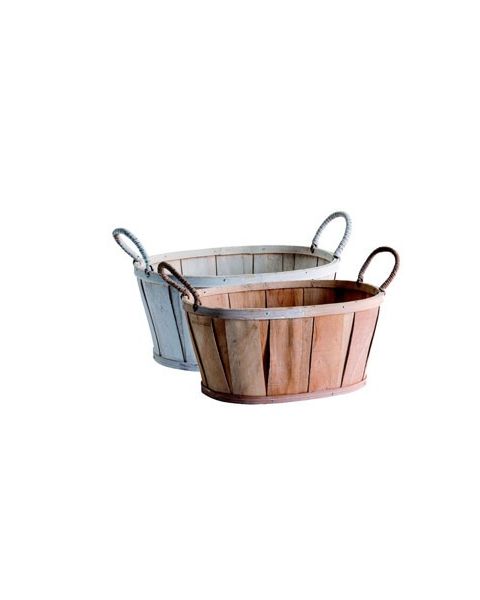 Gavekurve - Oval trekurv, med 2 dekorative håndtak, 25 cm, H12 cm