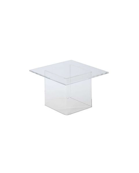 Kvadratisk Piedestal, akryl - 3 i et sett. H7,5 + H15 + H22,5 cm