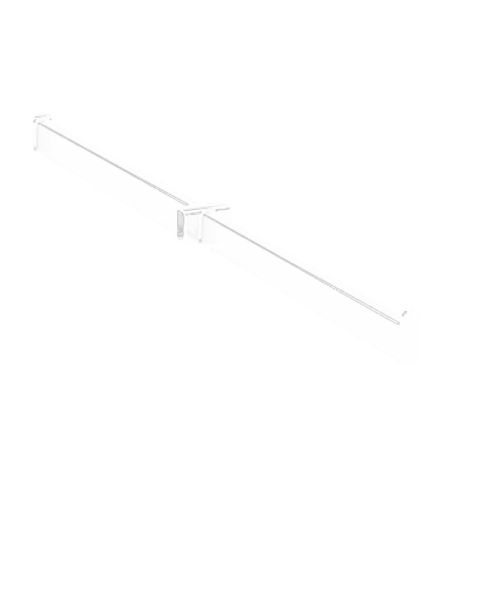 Dobbelt frontheng t/ 12 mm. - Hvit