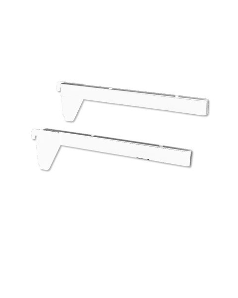 Hvit Hylleknekt - venstre, t/ 12 mm ( Framework )