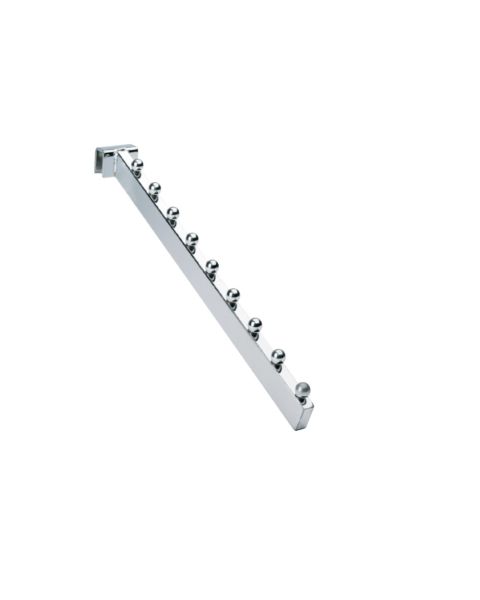 Skrå frontheng m/ 9 kugler t/ 12 mm. Krom