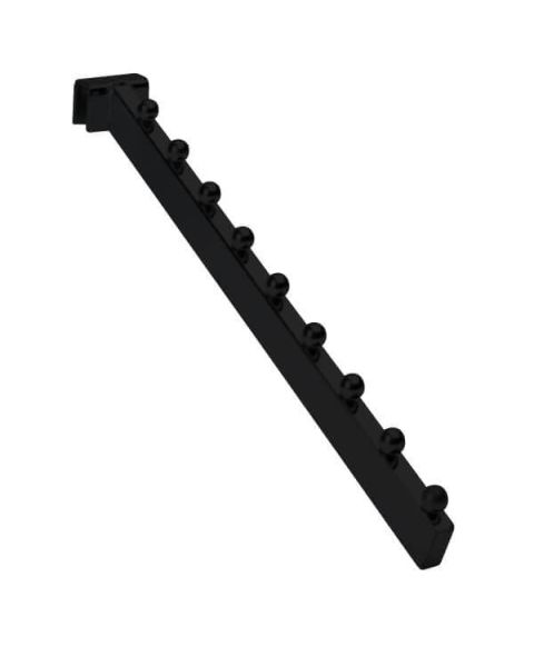 Skrå frontheng m/ 9 kugler t/ 12 mm. Sort