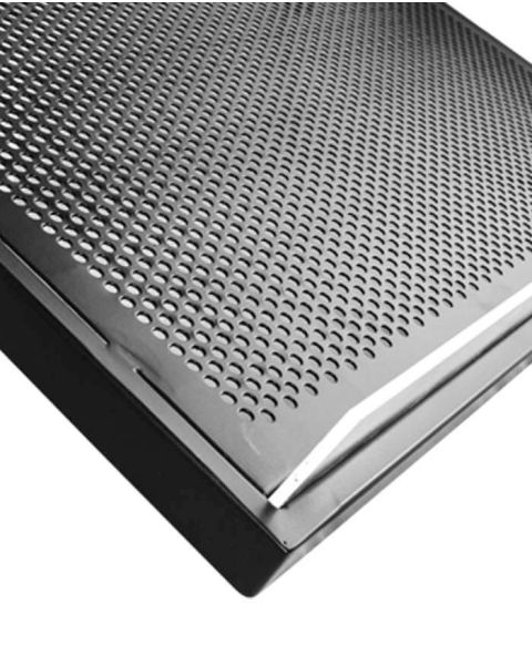 Skrå U-hylle m/ metallhulplade (91 x 37 cm) - Sort, t/ 12 mm ( Framework )