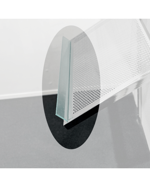 Akrylforkant, klar, 58 x 5 cm