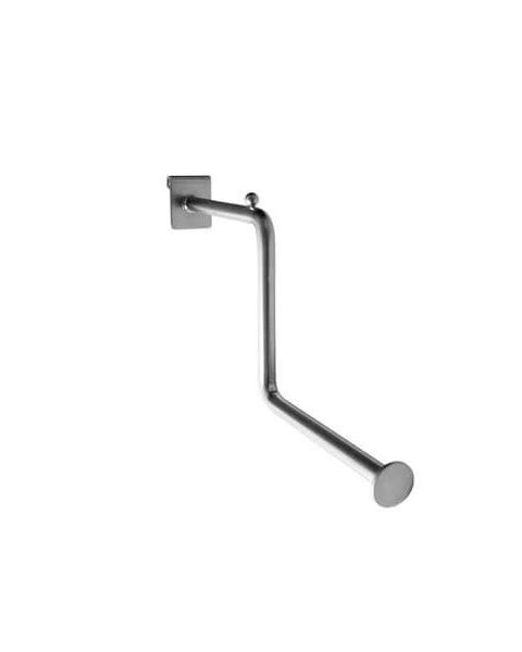 Frontheng rett, m/ skrive 24 cm. Satin-krom, t/ Super-Plugs