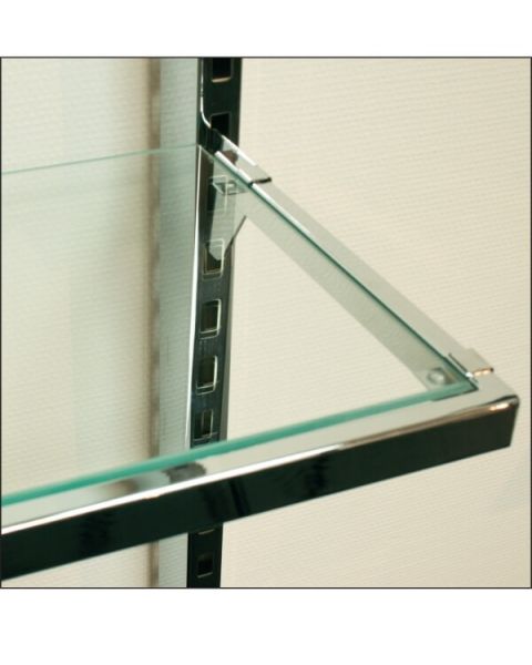Glashylle t/ U-bøjlestang (56,4 x 26 cm.) t/ rillepanel