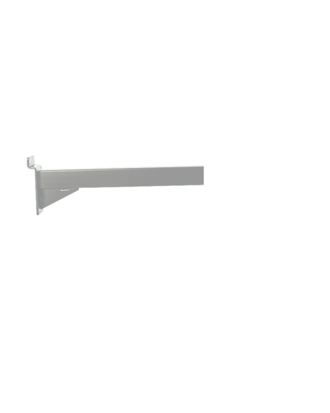 Hylleknekt - rette (25 cm.) - krom, t/ rillepanel
