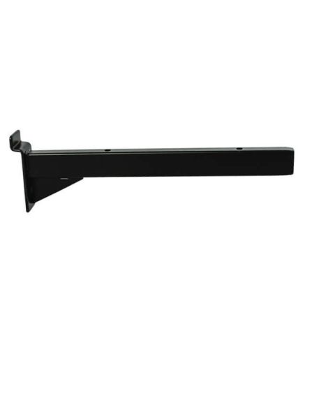 Hylleknekt - rette (25 cm.) - sort, t/ rillepanel