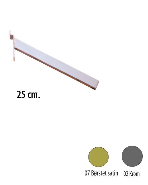 Skrå hylleknægt (25 cm.) - t/ rillepanel
