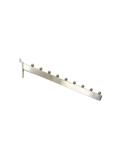 Frontheng skrå m/ 9 kuler, 35 cm, krom, t/ rillepanel