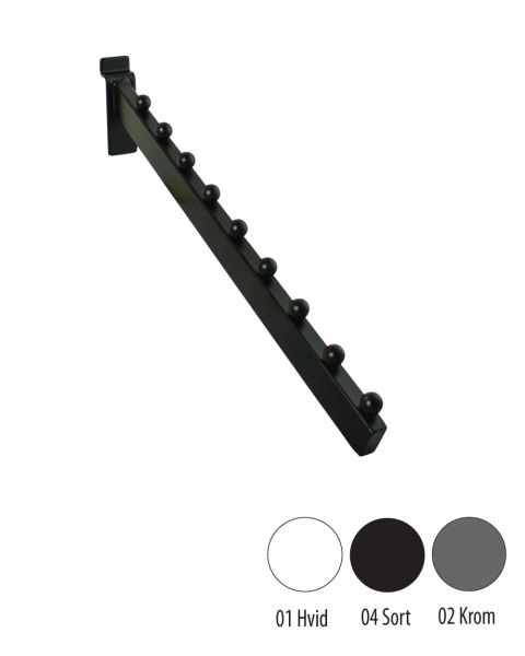 Skrå frontheng m/ 9 kuler (30 cm)- t/ rillepanel